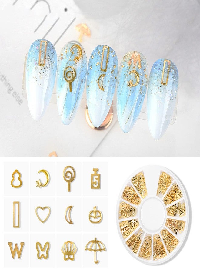 DANNEASY 6 Boxes 3D Gold Nail Charms for Summer Women Nail Jewels Metal Shell Cross Butterfly Nail Art Charms Nail Studs Nail Jewelry for Acrylic Nails DIY Craft Nail Decoration - Image 5
